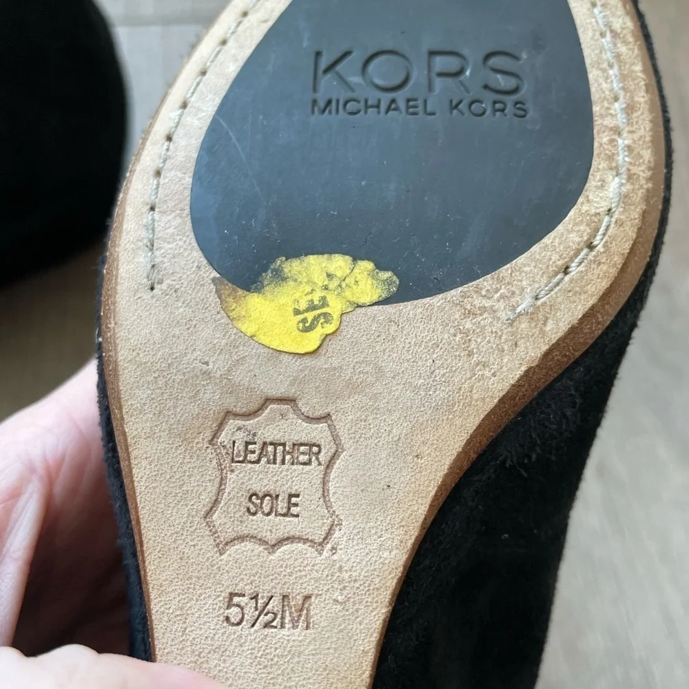 Kors Michael Kors Suede Wedges in Black Size 5.5